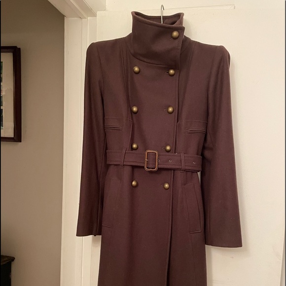 BCBGMaxAzria Jackets & Blazers - BCBGMaxAzria Brown Wool Women's Long Coat